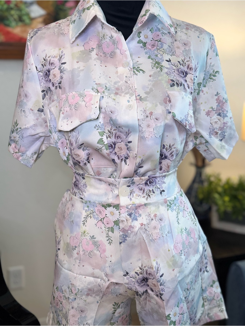 Floral Pastel Short Sleeve Shirt Coordinates